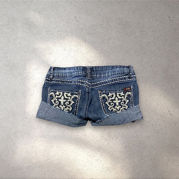 Angels Low-Mid Micro Denim Shorts - Picture 1 of 3